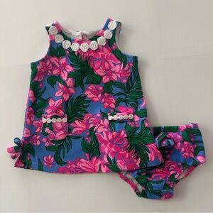 Lilly Pulitzer 12-18 Months Baby Girl Pink Floral Dress Tropical Spring Summer